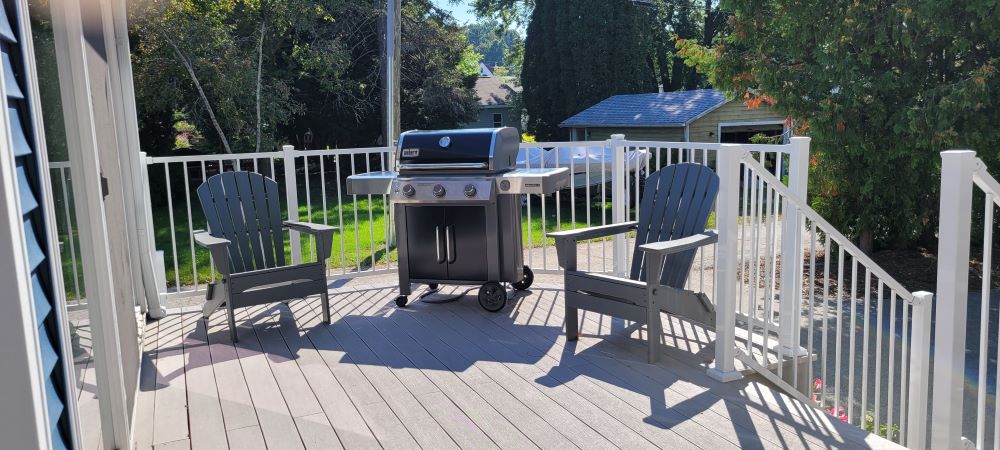 Sapphire Star vacation rental exterior deck with grill